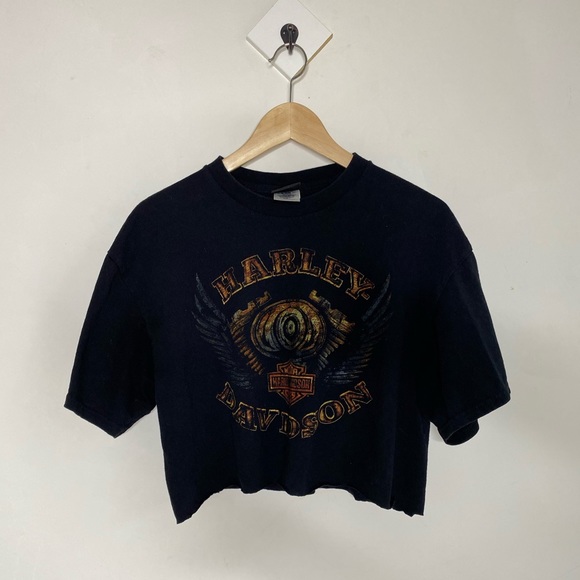 Harley Davidson custom crop top cut off sh… - Picture 3 of 8